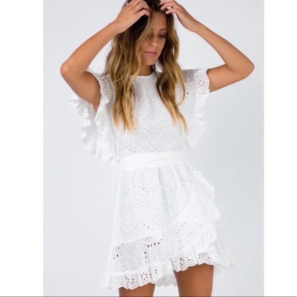 Princess Polly Dandelion Eyelet Mini Dress